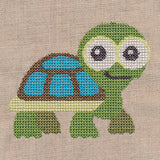 Wide-Eyed Baby Boy Turtle (Cross Stitch)