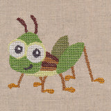 Wide-Eyed Baby Boy Grasshopper (Cross Stitch)