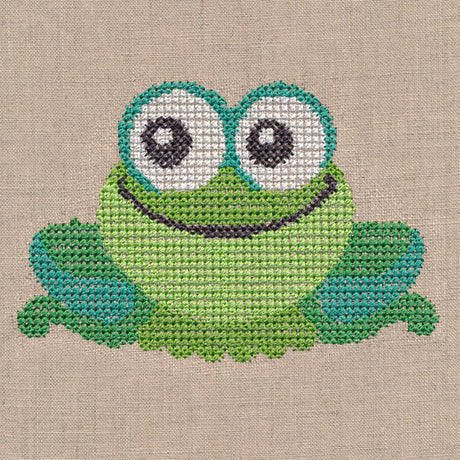 Wide-Eyed Baby Boy Frog (Cross Stitch)