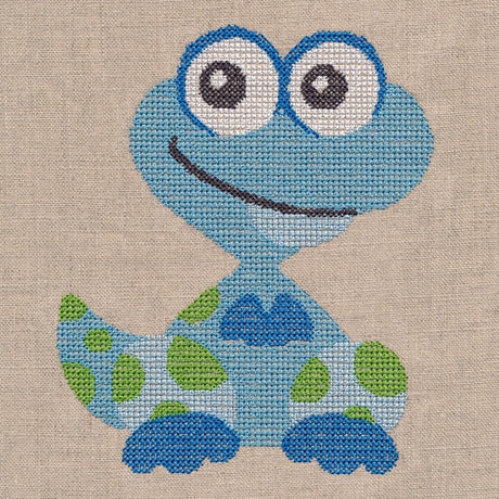 Wide-Eyed Baby Boy Dinosaur (Cross Stitch)