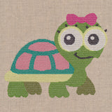 Wide-Eyed Baby Girl Turtle (Cross Stitch)