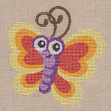 Wide-Eyed Baby Girl Butterfly (Cross Stitch)