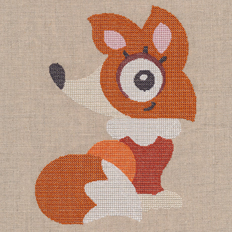 Wide-Eyed Baby Girl Fox (Cross Stitch)