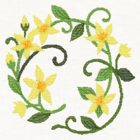 St. John's Wort Wreath (Cross Stitch)