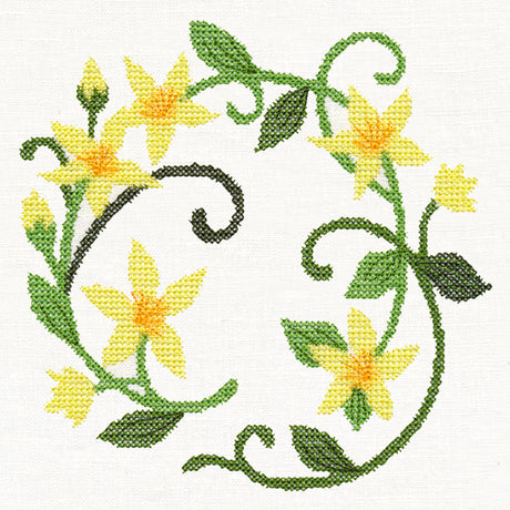 St. John's Wort Wreath (Cross Stitch)