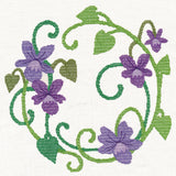 Violet Wreath (Cross Stitch)