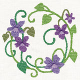 Violet Wreath (Cross Stitch)