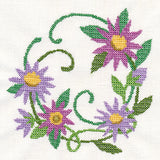Aster Wreath (Cross Stitch)