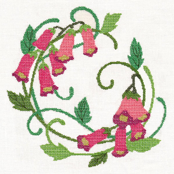 Foxglove Wreath (Cross Stitch)