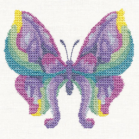 Iris Butterfly in Watercolor (Cross Stitch)