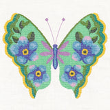 Forget-Me-Not Butterfly in Watercolor (Cross Stitch)