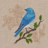 Mountain Bluebird with Delicate Branches (Cross Stitch)