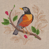 Robin with Delicate Branches (Cross Stitch)