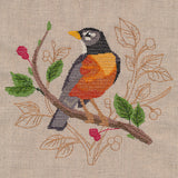 Robin with Delicate Branches (Cross Stitch)