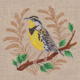 Meadowlark with Delicate Branches (Cross Stitch)