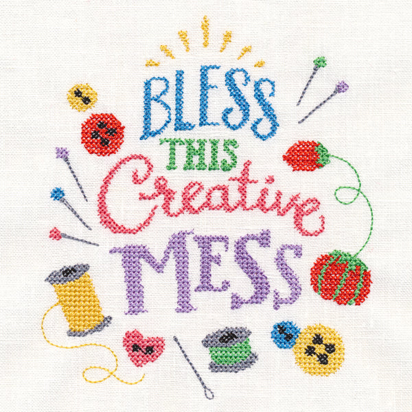 Bless This Creative Mess (Cross Stitch)
