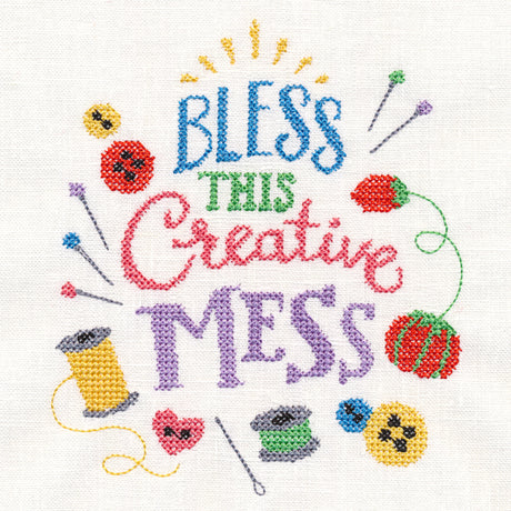 Bless This Creative Mess (Cross Stitch)