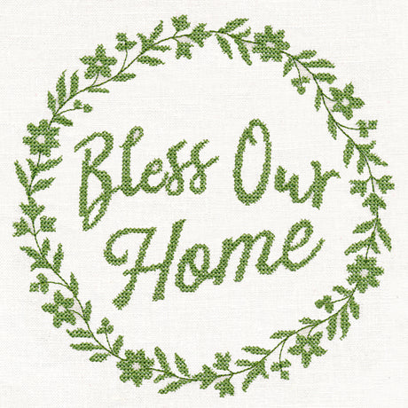 Bless Our Home Wreath (Cross Stitch)