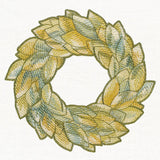 Magnolia Leaf Wreath in Watercolor