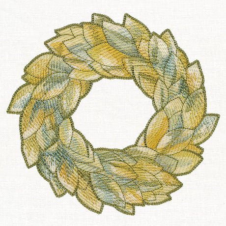 Magnolia Leaf Wreath in Watercolor