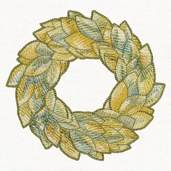 Magnolia Leaf Wreath in Watercolor