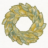 Magnolia Leaf Wreath in Watercolor