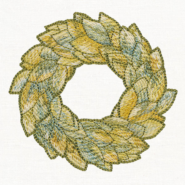 Magnolia Leaf Wreath in Watercolor