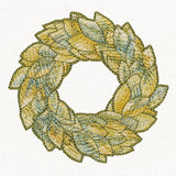 Magnolia Leaf Wreath in Watercolor