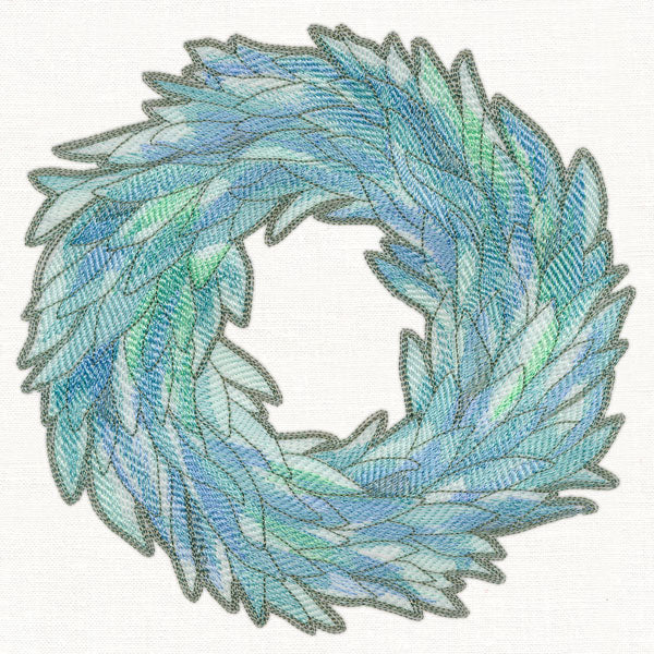 Sage Leaf Wreath in Watercolor