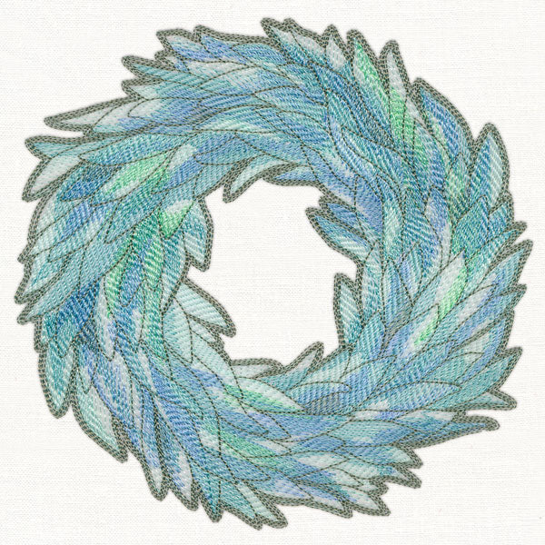Sage Leaf Wreath in Watercolor