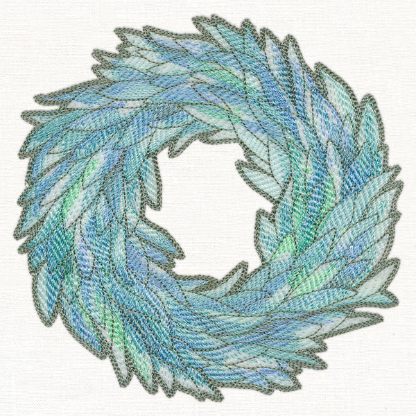 Sage Leaf Wreath in Watercolor