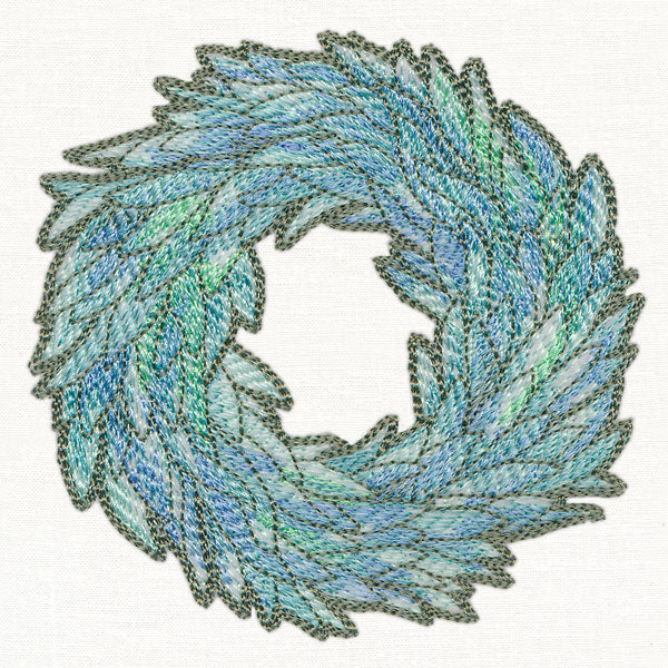 Sage Leaf Wreath in Watercolor