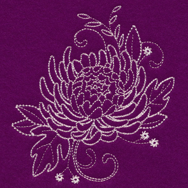 Blissful Chrysanthemum Accessory (Whitework)