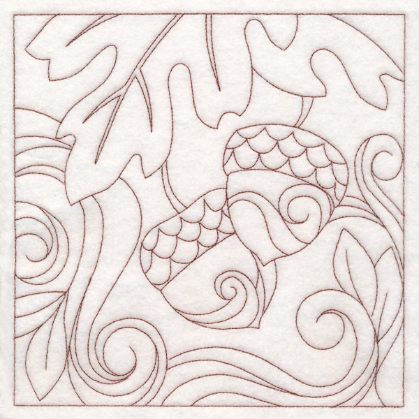 Autumn Quilting Acorns (Double Run)