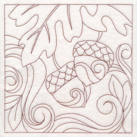 Autumn Quilting Acorns (Double Run)