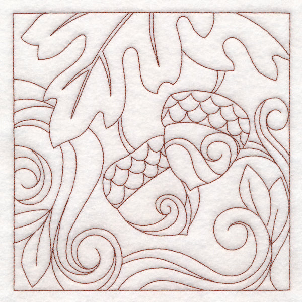 Autumn Quilting Acorns (Double Run)