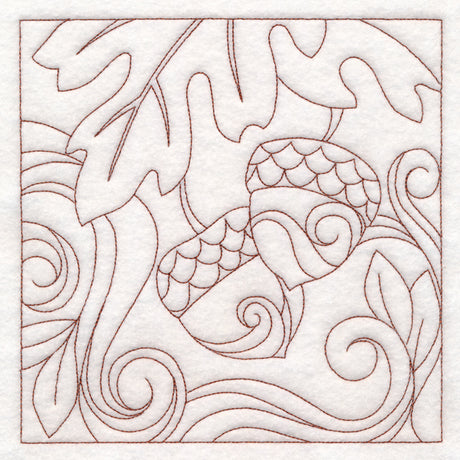 Autumn Quilting Acorns (Double Run)