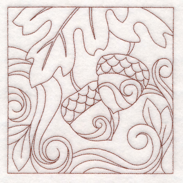 Autumn Quilting Acorns (Double Run)