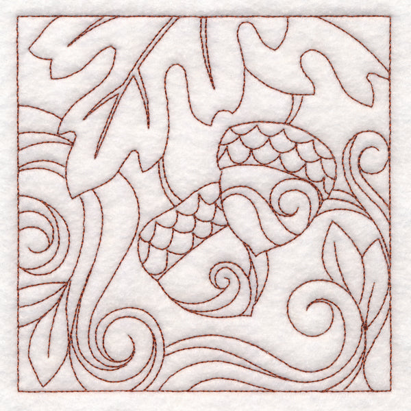 Autumn Quilting Acorns (Double Run)