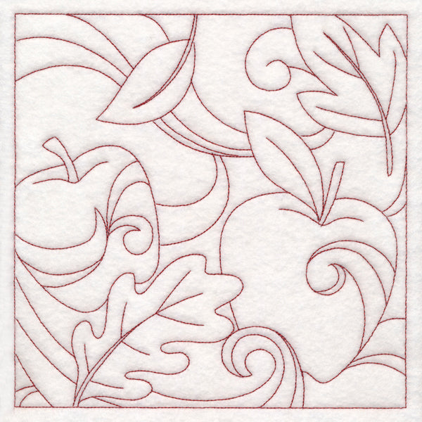 Autumn Quilting Apples (Double Run)