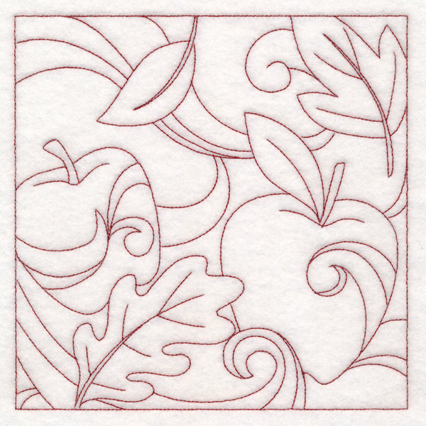 Autumn Quilting Apples (Double Run)