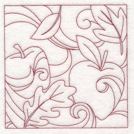 Autumn Quilting Apples (Double Run)