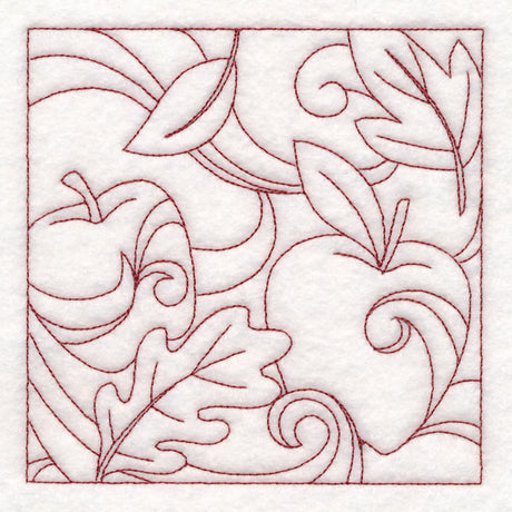 Autumn Quilting Apples (Double Run)