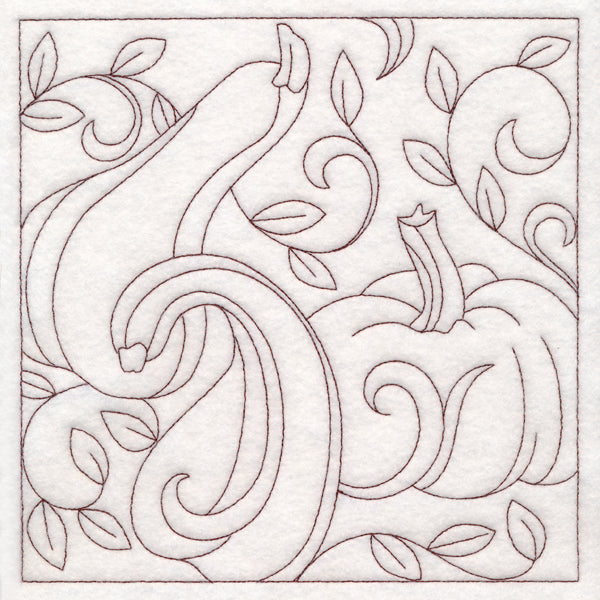 Autumn Quilting Gourds (Double Run)