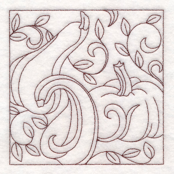 Autumn Quilting Gourds (Double Run)