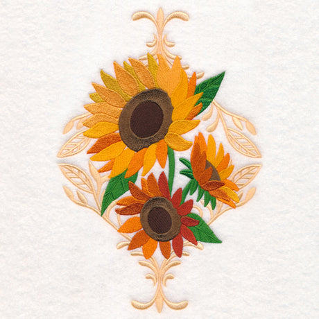 Lush Damask Sunflowers