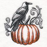 Boo-tiful Halloween - Raven and Pumpkin