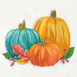 Pumpkin Trio in Watercolor