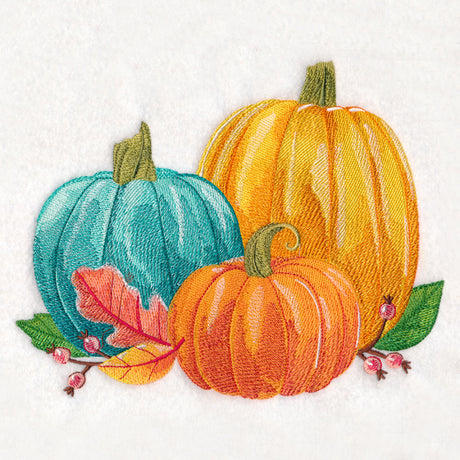Pumpkin Trio in Watercolor
