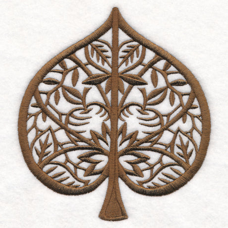 Folk Cut Cottonwood Leaf